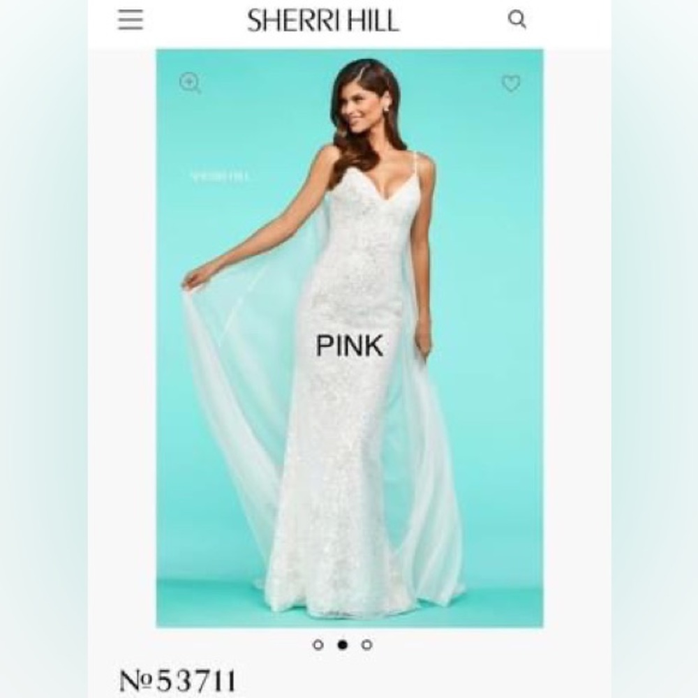 Sherri Hill ** light pink ** sz 10 NWT pageant prom homecoming dress with cape